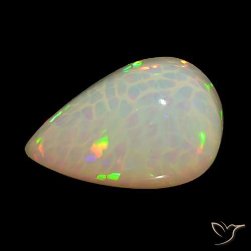 18.06ct Multicolorido Opala, Formato de pêra, Opaco