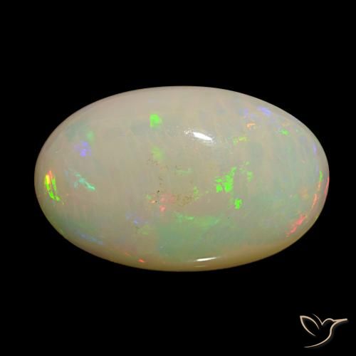 Opala Multicolorido Natural 18.62ct, Corte Oval, Opaco
