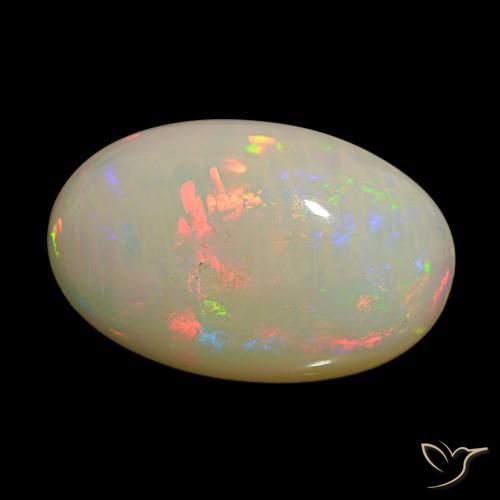 Opala Multicolorido Natural 18.62ct, Corte Oval, Opaco