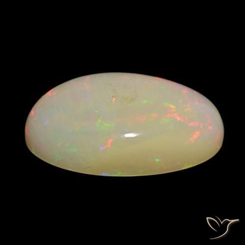 Opala Multicolorido Natural 18.62ct, Corte Oval, Opaco