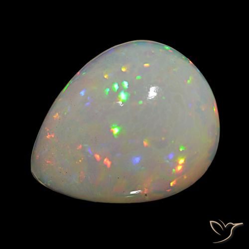 10.41ct Multicolorido Opala, Formato de pêra, Opaco