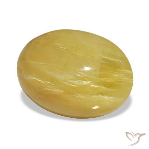 Opala dourado natural 4,36ct, corte oval, opaco