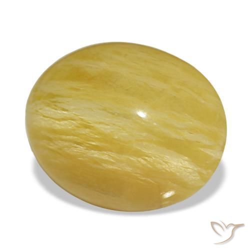 Opala dourado natural 6,20ct, corte oval, opaco