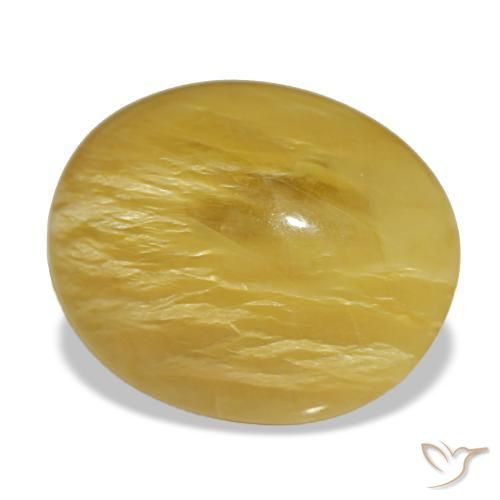 Opala dourado natural 10,02ct, corte oval, opaco