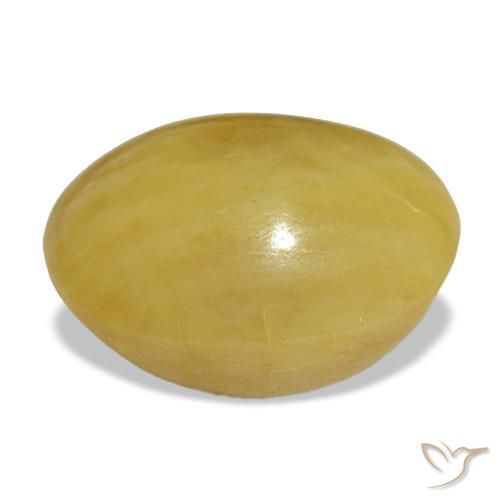 Opala dourado natural 10,02ct, corte oval, opaco
