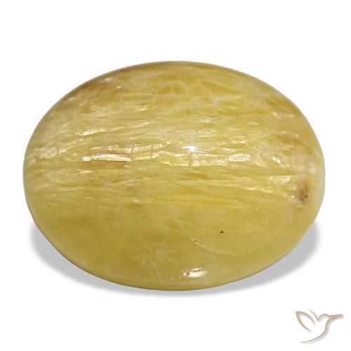 Opala dourado natural 14,38ct, corte oval, opaco