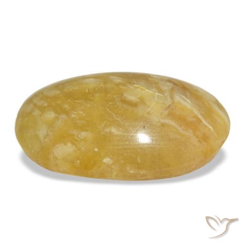 Opala dourado natural 19,78ct, corte oval, opaco