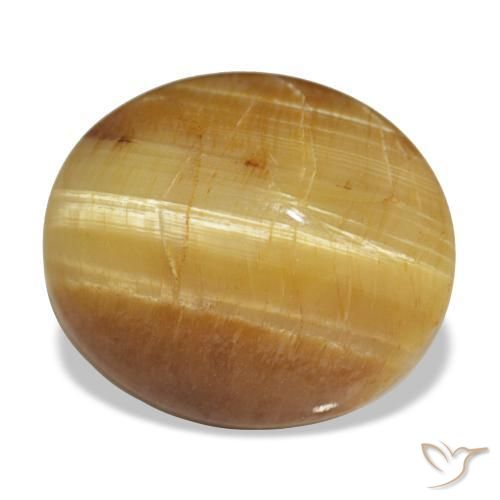 Opala dourado natural 7,16ct, corte oval, opaco