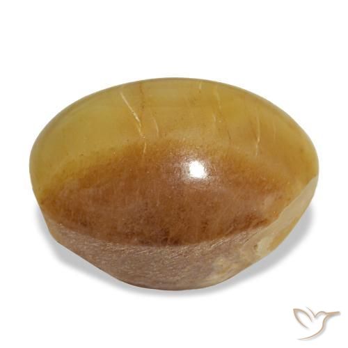 Opala dourado natural 7,16ct, corte oval, opaco