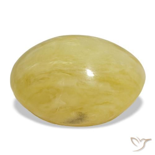 Opala dourado natural 18,93ct, corte oval, opaco