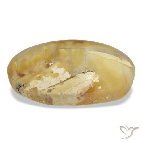 Opala dourado natural 31,48ct, corte oval, opaco