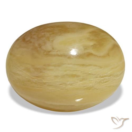 Opala dourado natural 20,55ct, corte oval, opaco