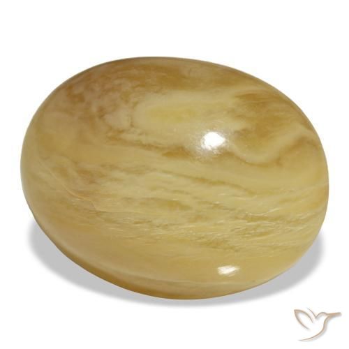 Opala dourado natural 20,55ct, corte oval, opaco