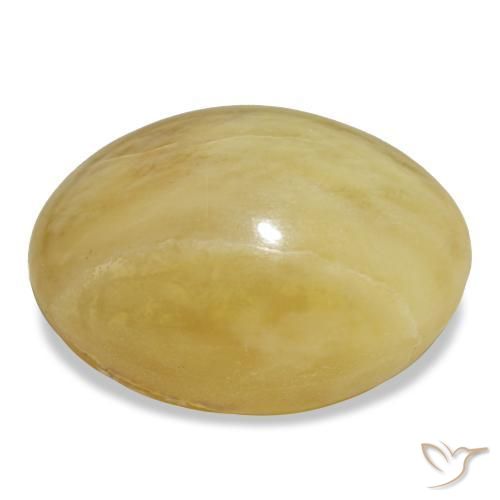 Opala dourado natural 20,55ct, corte oval, opaco