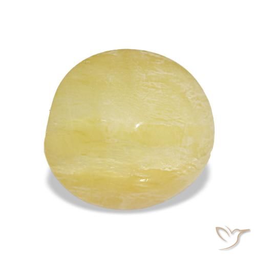 Opala amarelo natural 1,78ct, corte oval, opaco