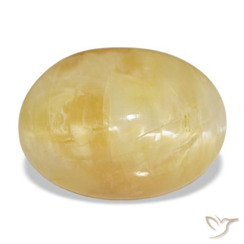 Opala amarelo natural 9,26ct, corte oval, opaco