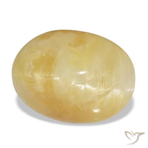 Opala amarelo natural 9,26ct, corte oval, opaco