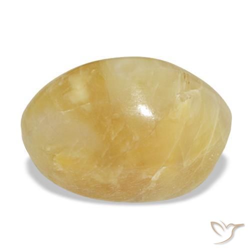 Opala amarelo natural 9,26ct, corte oval, opaco