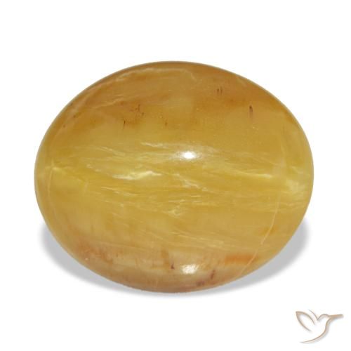 Opala dourado natural 5,89ct, corte oval, opaco