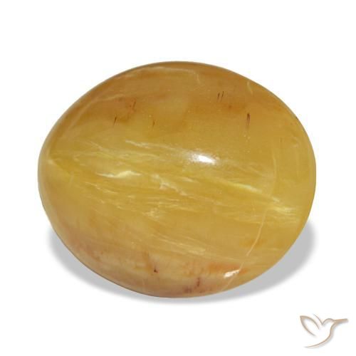 Opala dourado natural 5,89ct, corte oval, opaco