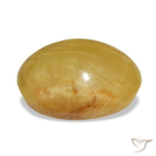 Opala dourado natural 5,89ct, corte oval, opaco