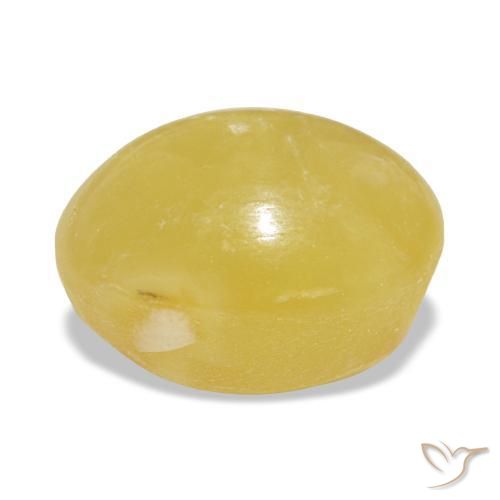 Opala amarelo natural 4,10ct, corte oval, opaco
