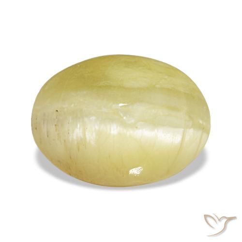 Opala amarelo natural 2,24ct, corte oval, opaco