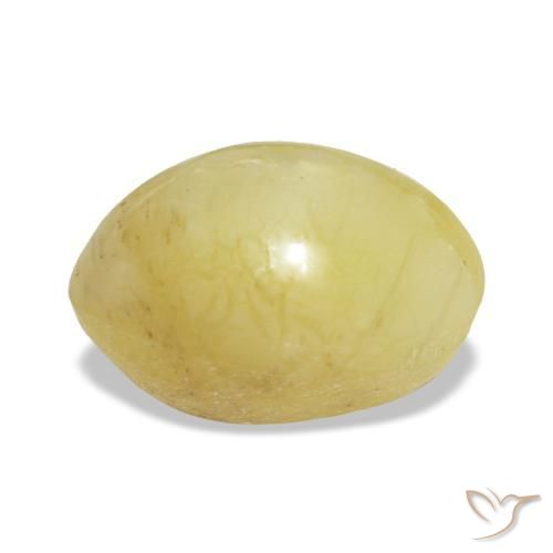 Opala amarelo natural 2,24ct, corte oval, opaco