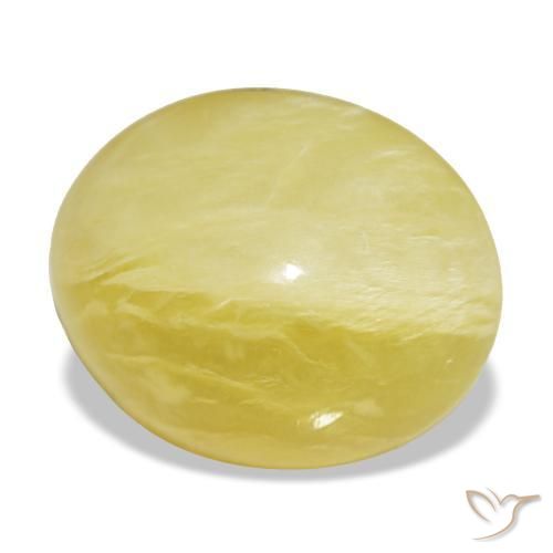 Opala amarelo natural 11,49ct, corte oval, opaco