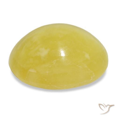 Opala amarelo natural 11,49ct, corte oval, opaco