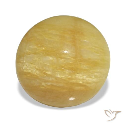 Opala dourado natural 4,42ct, corte oval, opaco