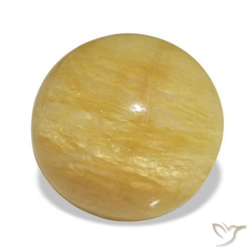 Opala dourado natural 4,42ct, corte oval, opaco