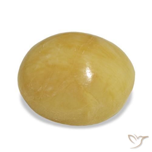 Opala dourado natural 4,42ct, corte oval, opaco