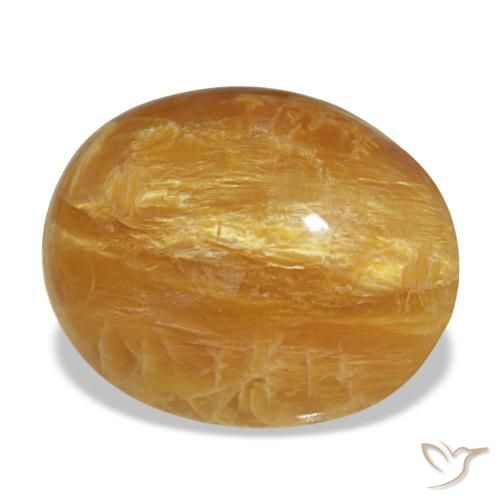 Opala dourado natural 6,92ct, corte oval, opaco