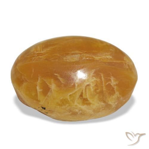 Opala dourado natural 6,92ct, corte oval, opaco