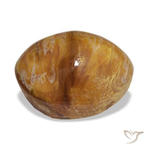 Opala marrom natural 5,76ct, corte oval, opaco