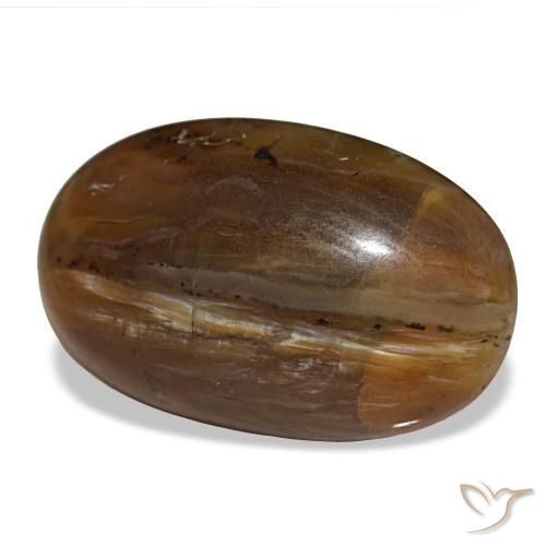 Opala marrom natural 26,12ct, corte oval, opaco