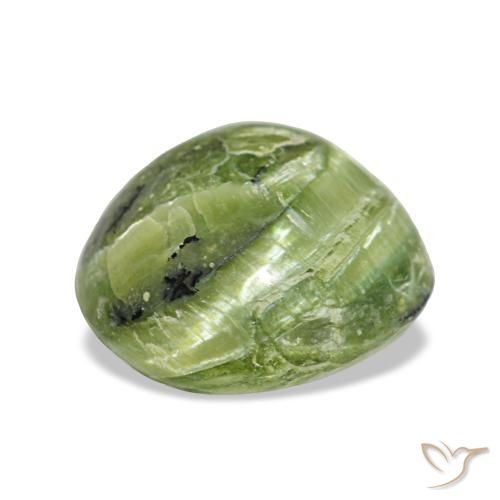Opala verde natural 3,24ct, corte redondo, opaco