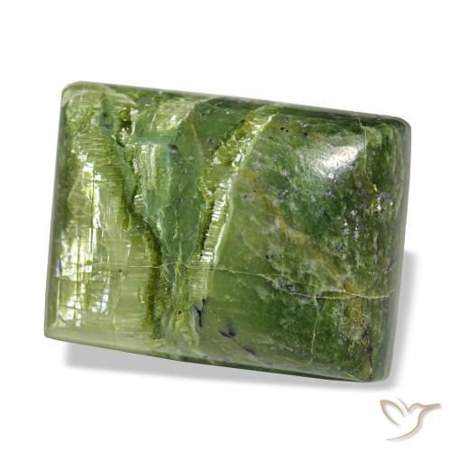 Opala verde natural 25,23ct, baguete, opaco