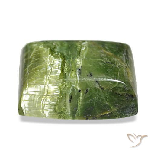 Opala verde natural 25,23ct, baguete, opaco