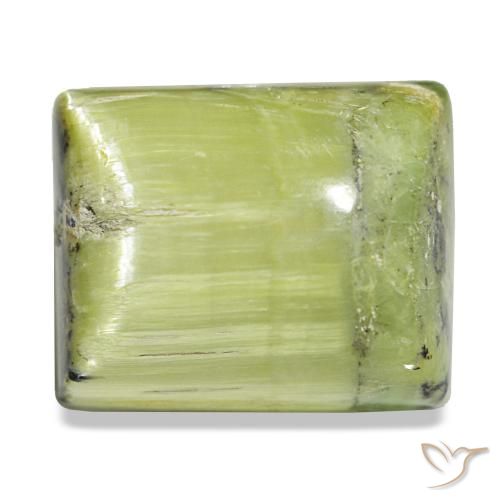 Opala verde natural 28,65ct, baguete, opaco
