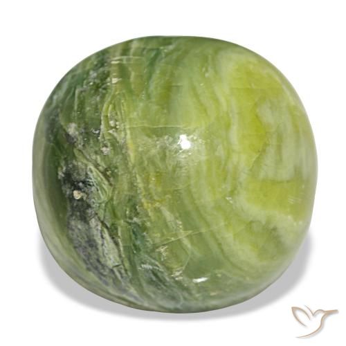 Opala verde natural 16,79ct, almofada cortada, opaco