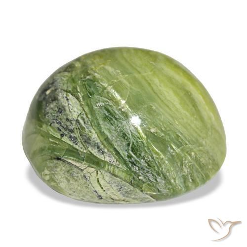 Opala verde natural 16,79ct, almofada cortada, opaco