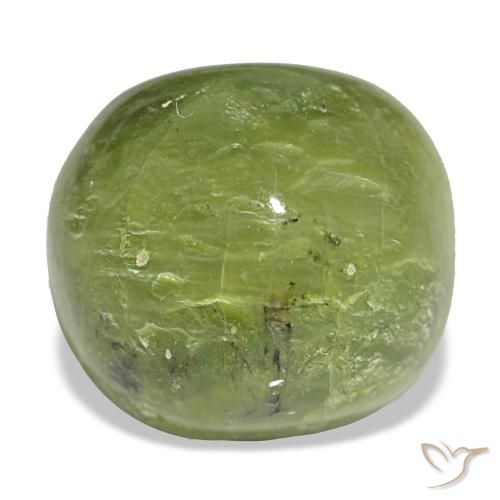 Opala verde natural 8,68ct, almofada cortada, opaco