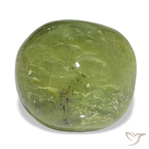 Opala verde natural 8,68ct, almofada cortada, opaco
