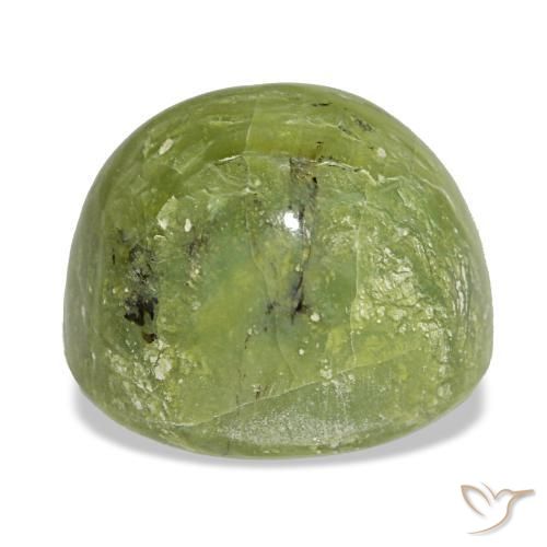 Opala verde natural 8,68ct, almofada cortada, opaco