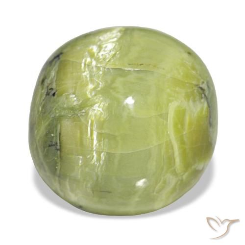 Opala verde natural 10,64ct, almofada cortada, opaco