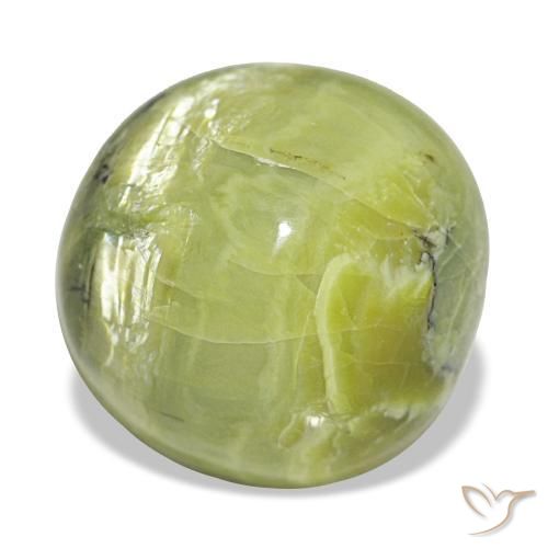 Opala verde natural 10,64ct, almofada cortada, opaco