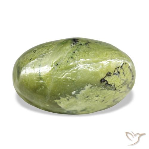Opala verde natural 7,14ct, corte oval, opaco