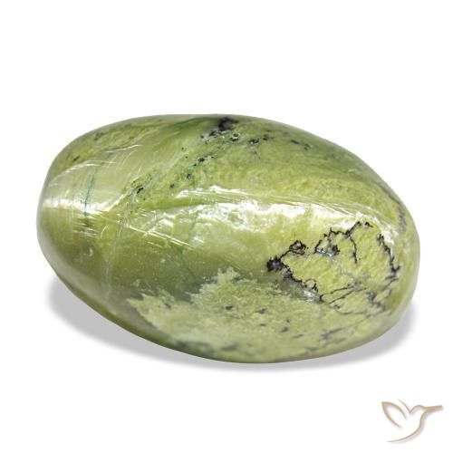 Opala verde natural 7,14ct, corte oval, opaco